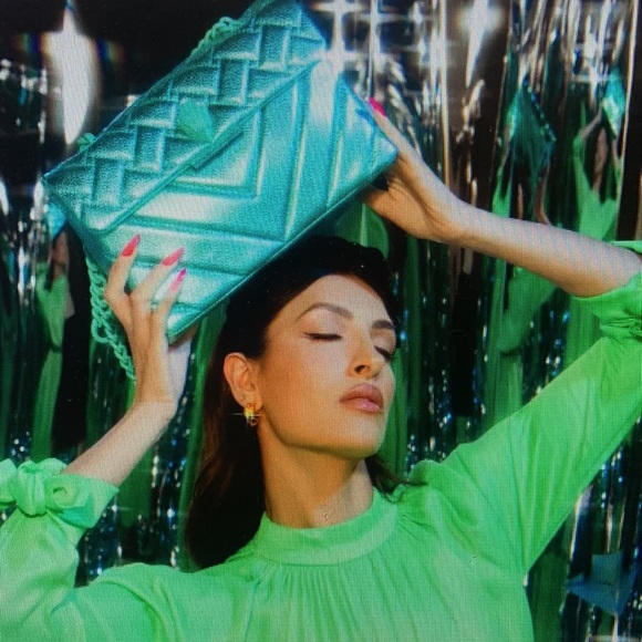 - - Kurt Geiger London Kensington Quilted Leather Shoulder Bag - Picture 11 of 14